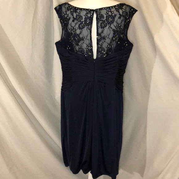 Navy Blue Kathy Ireland Mother of the Bride Dress - Picture 10 of 16